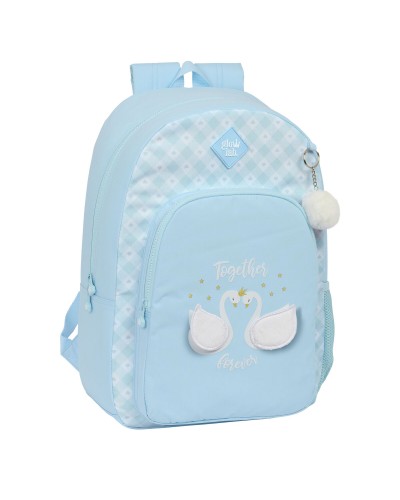 School Bag Glow Lab Cisnes Blue 30 x 46 x 14 cm