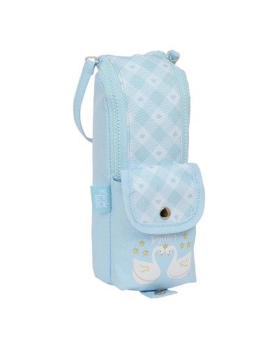 Astuccio Scuola Glow Lab Cisnes Azzurro Chiaro 6 x 21 x 6 cm