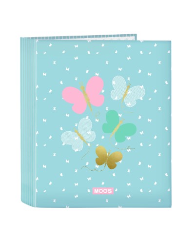 Ringmap Moos Butterflies Blauw A4 27 x 33 x 6 cm