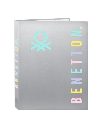 Rengaskansio Benetton Silver Hopeinen A4 26.5 x 33 x 4 cm
