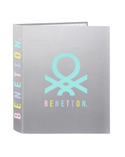 Raccoglitore ad anelli Benetton Silver Argentato A4 27 x 33 x 6 cm