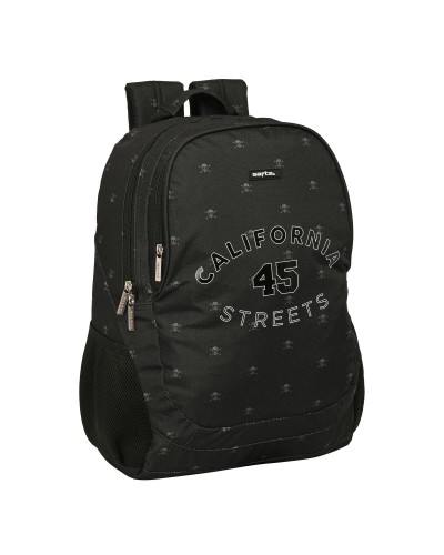 School Bag Safta California Black 32 x 44 x 16 cm