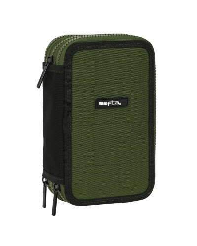 Plumier Triple Safta Dark forest Negro Verde 12.5 x 19.5 x 5.5 cm (36 Piezas)