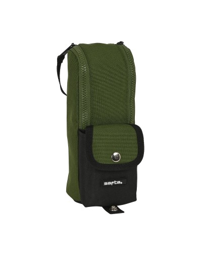 Schoolpennenzak Safta Dark forest Zwart Groen 6 x 21 x 6 cm