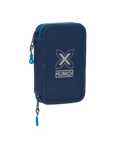 Doppel-Federtasche Munich Nautic Marineblau 12.5 x 19.5 x 4 cm 28 Stücke