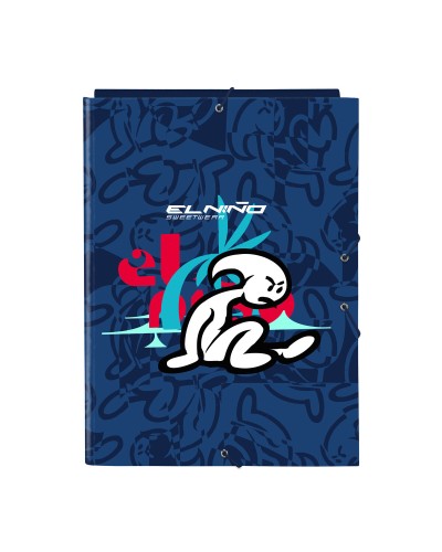 Map El Niño Paradise Marineblauw A4