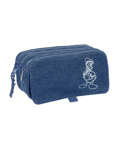 Trousse Fourre-Tout Triple Donald Bleu 21,5 x 10 x 8 cm