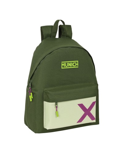 Zaino Scuola Munich Bright khaki Verde 33 x 42 x 15 cm