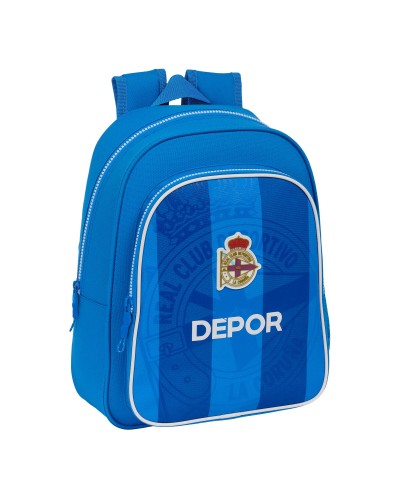 Skolryggsäck R. C. Deportivo de La Coruña Blå 27 x 33 x 10 cm