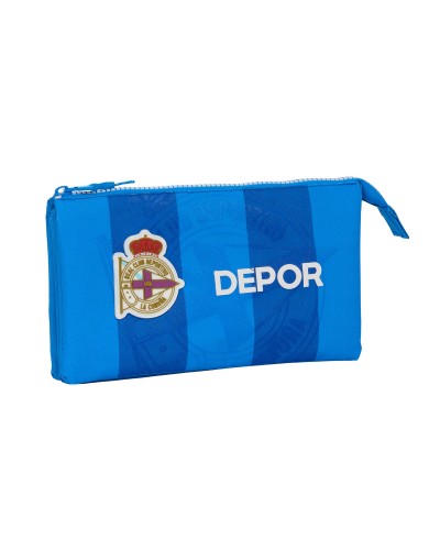 Tredubbel Carry-all R. C. Deportivo de La Coruña Blå 22 x 12 x 3 cm