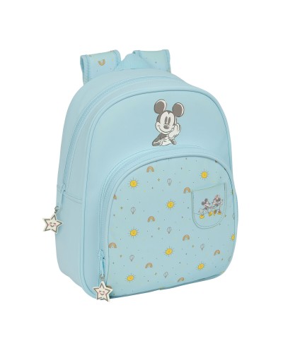 Schulrucksack Mickey Mouse Clubhouse Baby Hellblau 28 x 34 x 10 cm