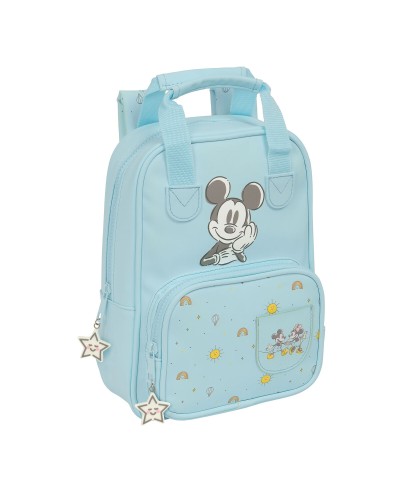 School Bag Mickey Mouse Clubhouse Baby Light Blue 20 x 28 x 8 cm