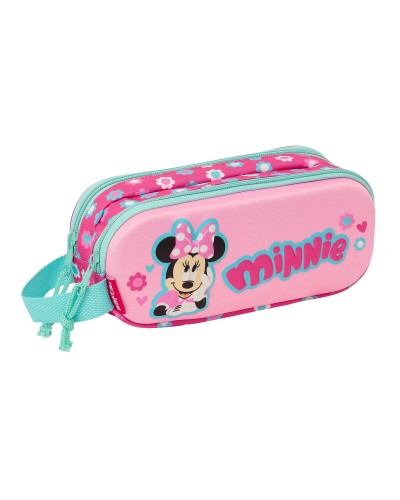 Double Carry-all Minnie Mouse Pink 21 x 8 x 6 cm 3D