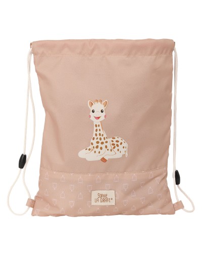 Bolsa Mochila con Cuerdas Sophie la Girafe Beige 26 x 34 x 1 cm