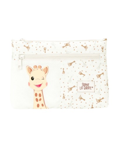 Double Carry-all Sophie la Girafe Beige 23 x 16 x 3 cm