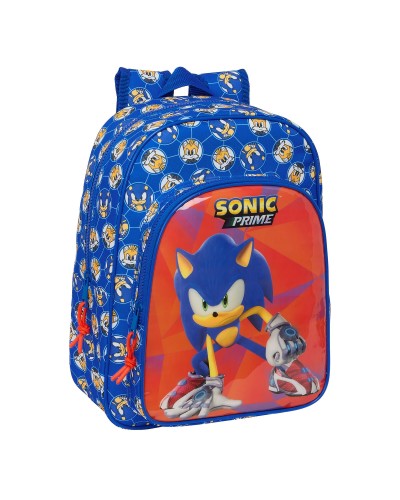 School Bag Sonic Prime Blue 26 x 34 x 11 cm