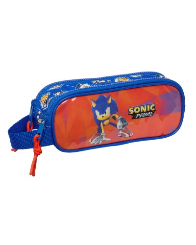 Portatodo Doble Sonic Prime Azul 21 x 8 x 6 cm