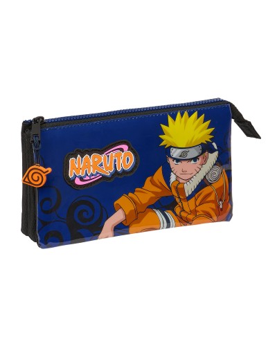 Tredubbel Carry-all Naruto Ninja Blå Svart 22 x 12 x 3 cm