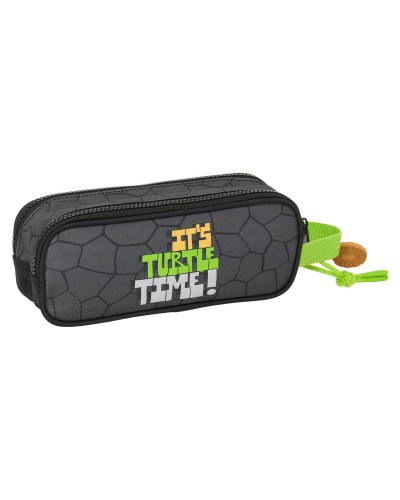 Trousse Fourre-Tout Double Teenage Mutant Ninja Turtles Noir Gris 21 x 8 x 6 cm