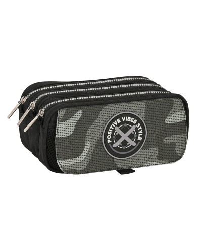 Trousse d'écolier Safta Stone Noir 21,5 x 10 x 8 cm