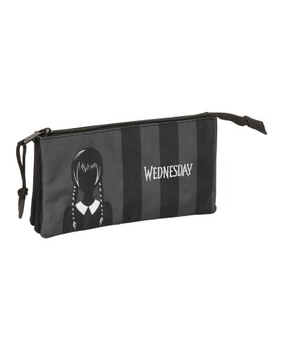 Tredubbel Carry-all Wednesday Svart 22 x 12 x 3 cm