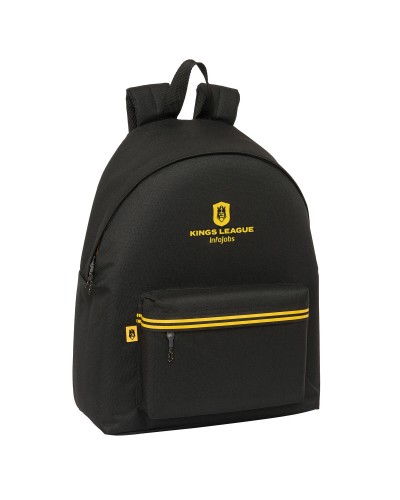 Zaino Scuola Kings League Nero 33 x 42 x 15 cm