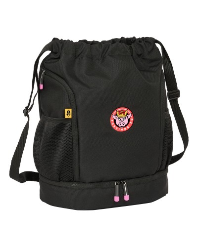 Backpack with Strings Kings League Porcinos Black 35 x 40 x 1 cm