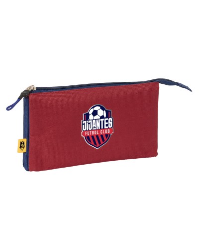 Trousse Fourre-Tout Triple Kings League Jijantes Bordeaux Blue marine 22 x 12 x 3 cm
