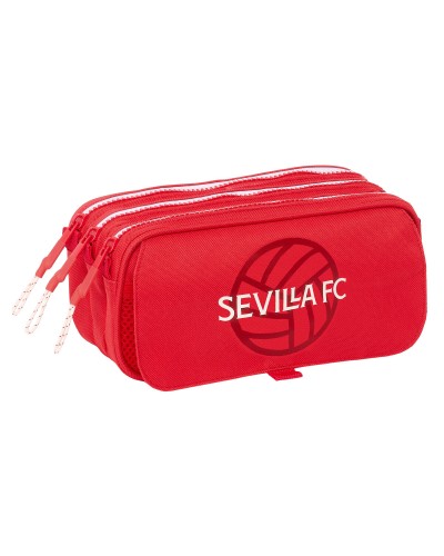 Pennenetui met 3 vakken Sevilla Fútbol Club Rood 21,5 x 10 x 8 cm