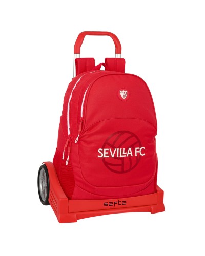 School Rucksack with Wheels Sevilla Fútbol Club Red 32 x 44 x 16 cm