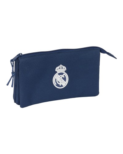 Portatodo Triple Real Madrid C.F. Azul marino 22 x 12 x 3 cm