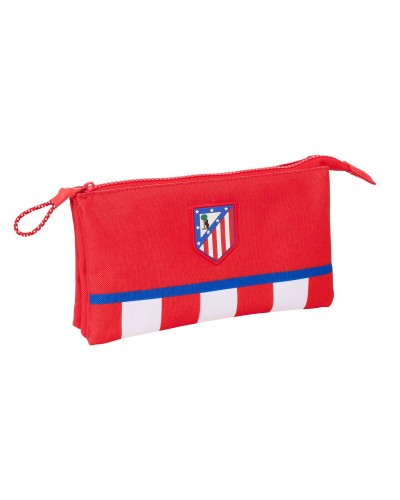 Pennenetui met 3 vakken Atlético Madrid Rood 22 x 12 x 3 cm