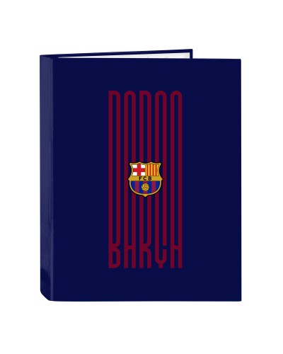 Ringmap F.C. Barcelona 24/25 Kastanjebruin Marineblauw A4 26.5 x 33 x 4 cm