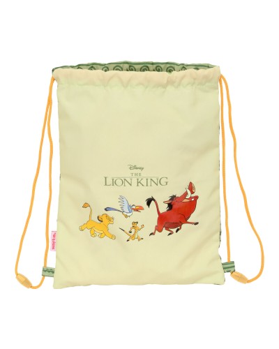 Sac à dos serré par des ficelles Mufasa Vert Beige 26 x 34 x 1 cm