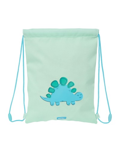 Bolsa Mochila con Cuerdas Safta Dino Verde 26 x 34 x 1 cm
