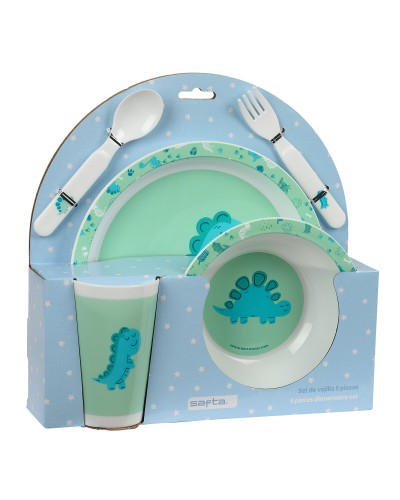 Lasten astiasto Safta Dino Polyesteri 26 x 26 x 9 cm
