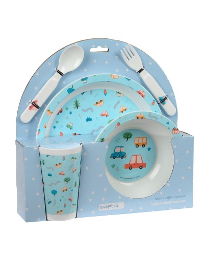 Kinderen servies set Safta Coches Polyester 26 x 26 x 9 cm