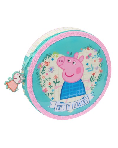 Schooletui met Accessoires Peppa Pig Pretty flowers Geel Munt 18 Onderdelen