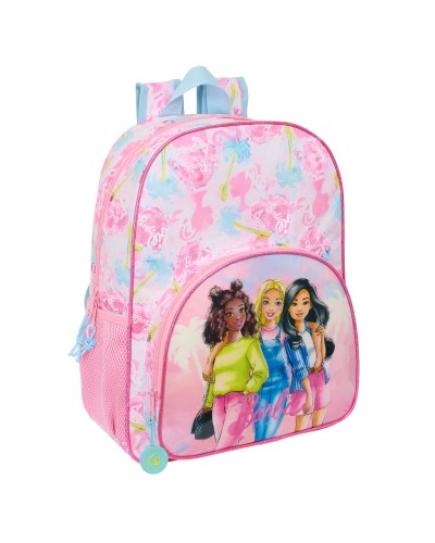 School Bag Barbie Painterly Pink Sky blue 33 x 42 x 14 cm