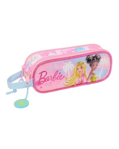 Portatodo Doble Barbie Painterly Rosa Azul cielo 21 x 8 x 6 cm