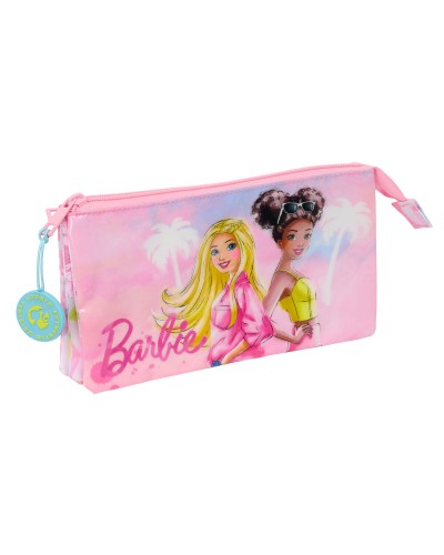 Tredubbel Carry-all Barbie Painterly Rosa Himmelsblå 22 x 12 x 3 cm