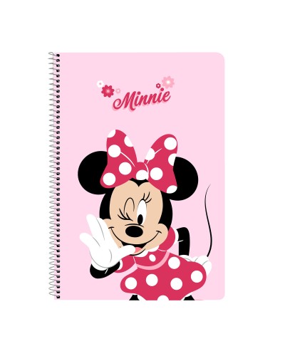 Raccoglitore ad anelli Minnie Mouse Naive Rosa A4 21.5 x 31 x 1 cm