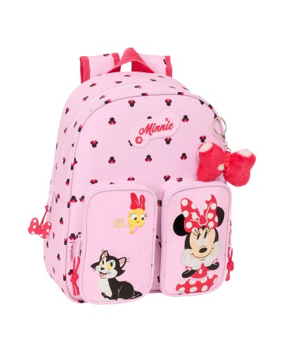 Mochila Escolar Minnie Mouse Naive Rosa 28 x 34 x 10 cm