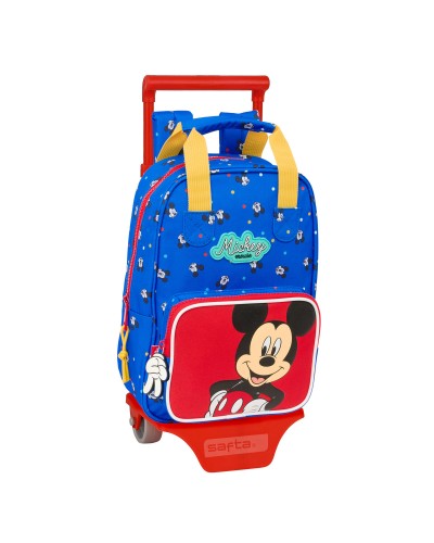 Skolväska med hjul Mickey Mouse Clubhouse Good day Blå 20 x 28 x 8 cm