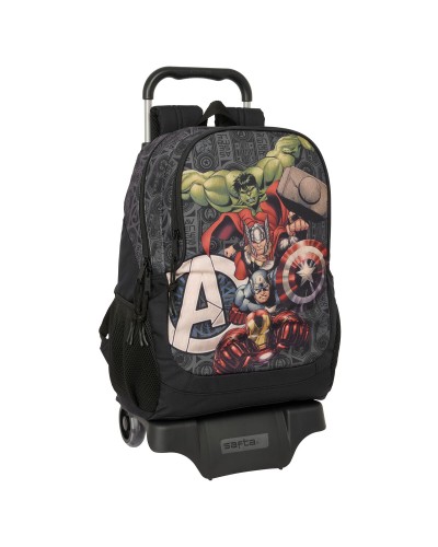 Mochila Escolar con Ruedas The Avengers Vendetta Negro 32 x 44 x 16 cm