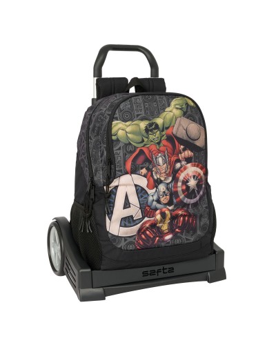 Mochila Escolar con Ruedas The Avengers Vendetta Negro 32 x 44 x 16 cm