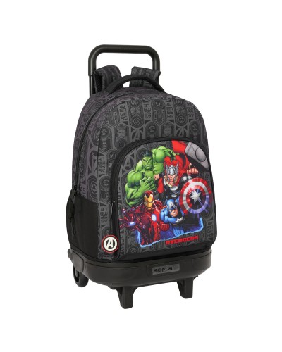Schulrucksack mit Rädern The Avengers Vendetta Schwarz 33 x 45 x 22 cm