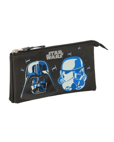 Portatodo Triple Star Wars Rebellion Negro 22 x 12 x 3 cm