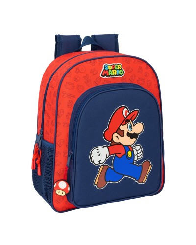 Schoolrugzak Super Mario Trick Rood Donkerblauw 32 x 38 x 12 cm