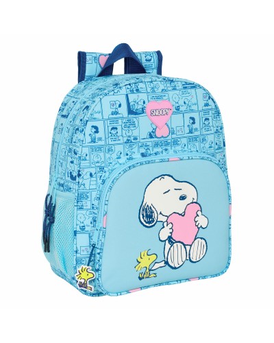 Cartable Snoopy Love Bleu 32 x 38 x 12 cm